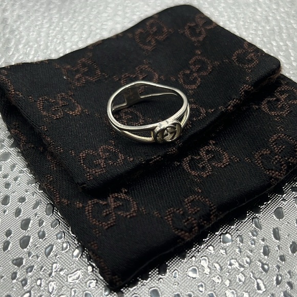 🎁GUCCI INTERLOCKING GG RING size:5.5/6🎁 - Picture 9 of 13
